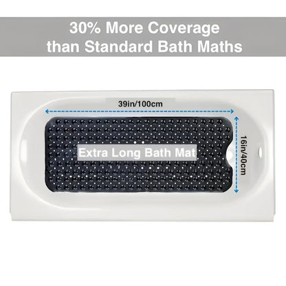 Max Grip | Non-Slip Bathtub Mat with 200 Suction Cups | Safe Showering for All Ages 4