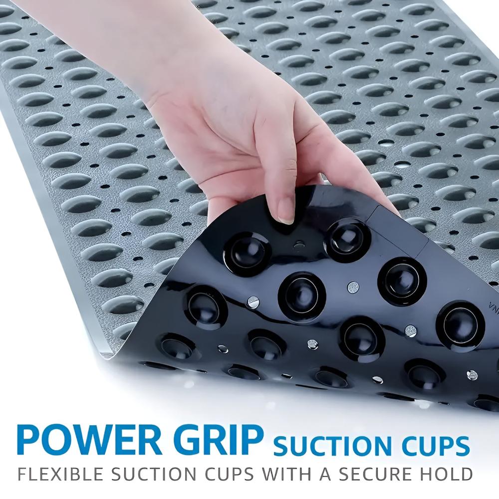 Max Grip | Non-Slip Bathtub Mat with 200 Suction Cups | Safe Showering for All Ages 5