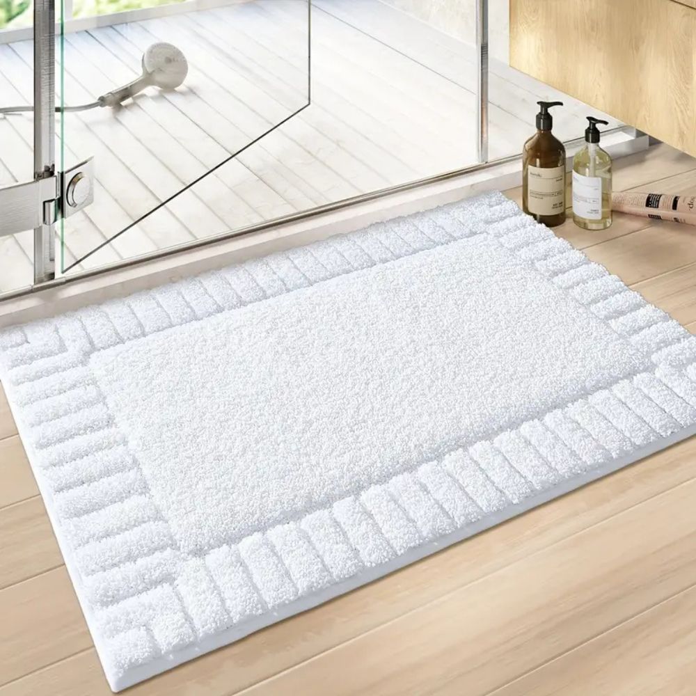 Minimalist Collection | Non-Slip Bath Rug Mat with Soft Flocked Surface | Quick-Drying Comfort for Safety and Style 5