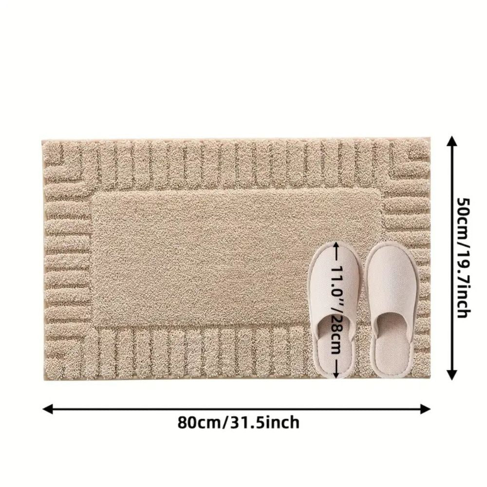Minimalist Collection | Non-Slip Bath Rug Mat with Soft Flocked Surface | Quick-Drying Comfort for Safety and Style 8