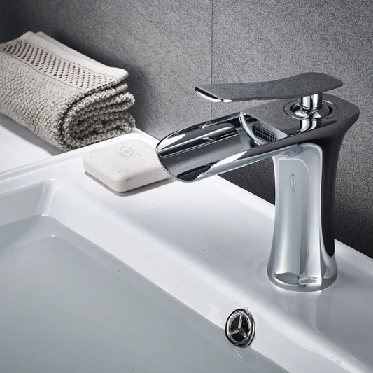 Modern Bathroom Sink Tapware Mixer with Single Handle Control | Polished Chrome Finish for Effortless Water Flow 0