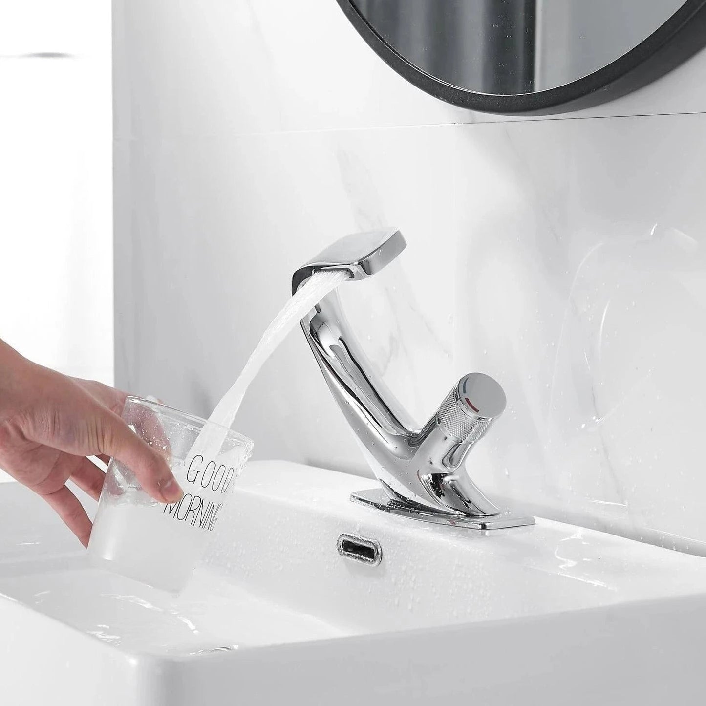 Modern Waterfall Bathroom Sink Faucet with Easy Installation | Elegant Design for Spa-Like Experience 12