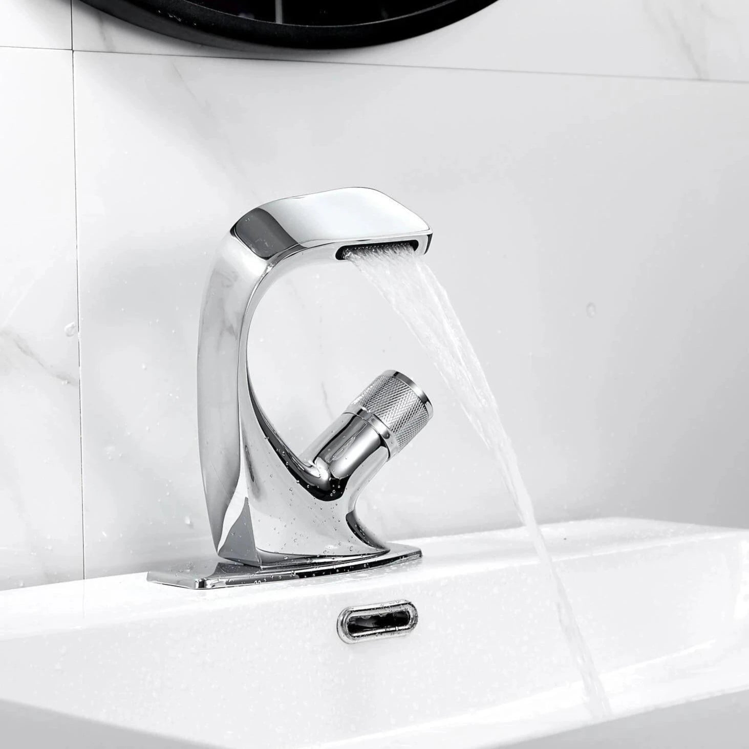 Modern Waterfall Bathroom Sink Faucet with Easy Installation | Elegant Design for Spa-Like Experience 8