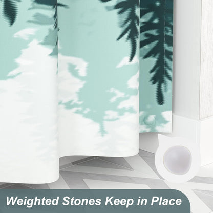 Nature's Touch | Forest Shower Curtain with Unique Artwork & Water-Repellent Fabric for Easy Maintenance 6