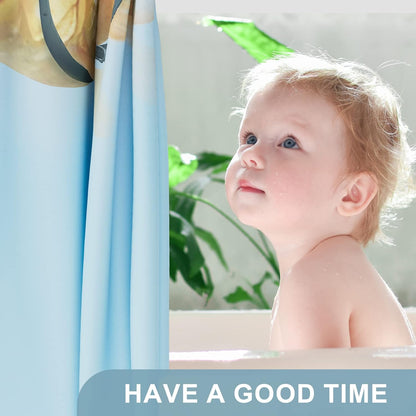 Oceanic Decor | Fish Shower Curtain with Unique Artwork & Weighted Hem | Water-Repellent Fabric for Easy Care 3