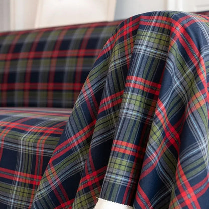 Plaid Sofa Cover Microfiber Blend Stylish Protection for Furniture 4