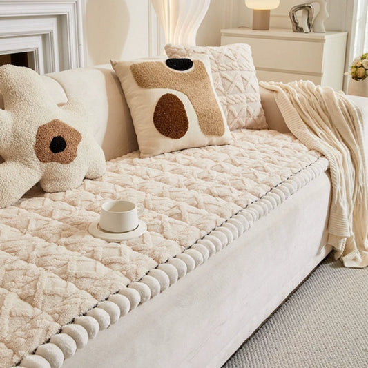 Plush Sofa Protector Cover Soft Microfiber Durable Comfort 0
