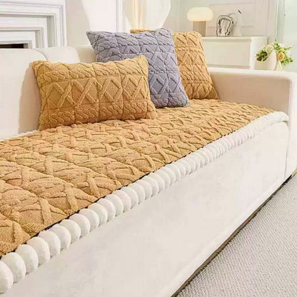 Plush Sofa Protector Cover Soft Microfiber Durable Comfort 1