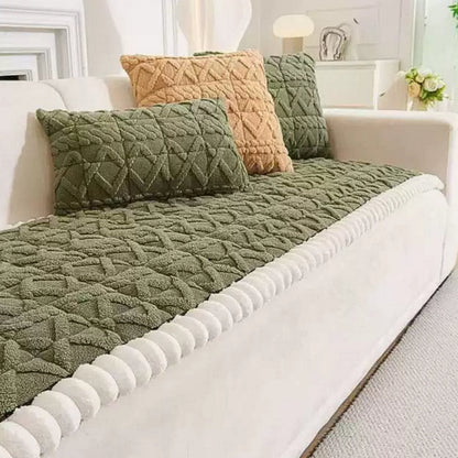 Plush Sofa Protector Cover Soft Microfiber Durable Comfort 2