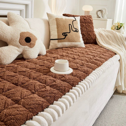 Plush Sofa Protector Cover Soft Microfiber Durable Comfort 8