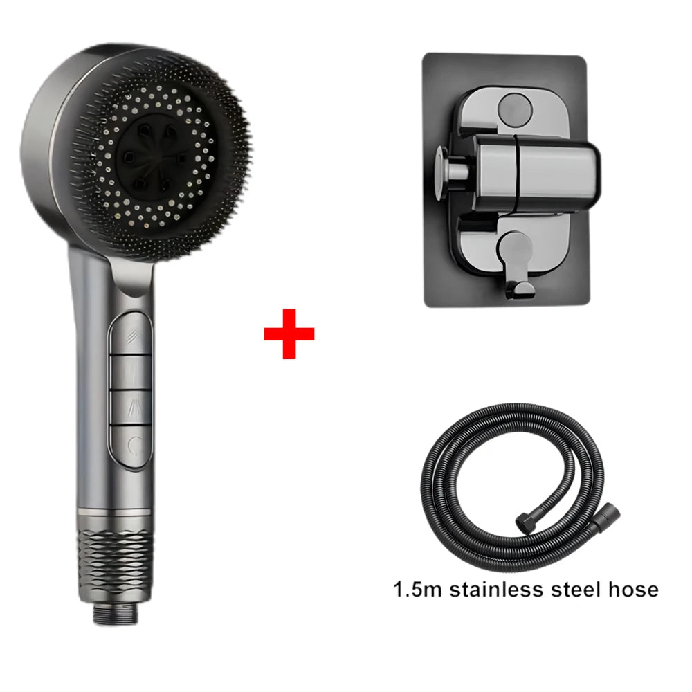 Premium Handheld Shower Head with 4 Modes & One-Key Water Stop | High-Pressure Shower Head with Hose for Luxurious Shower Experience 12
