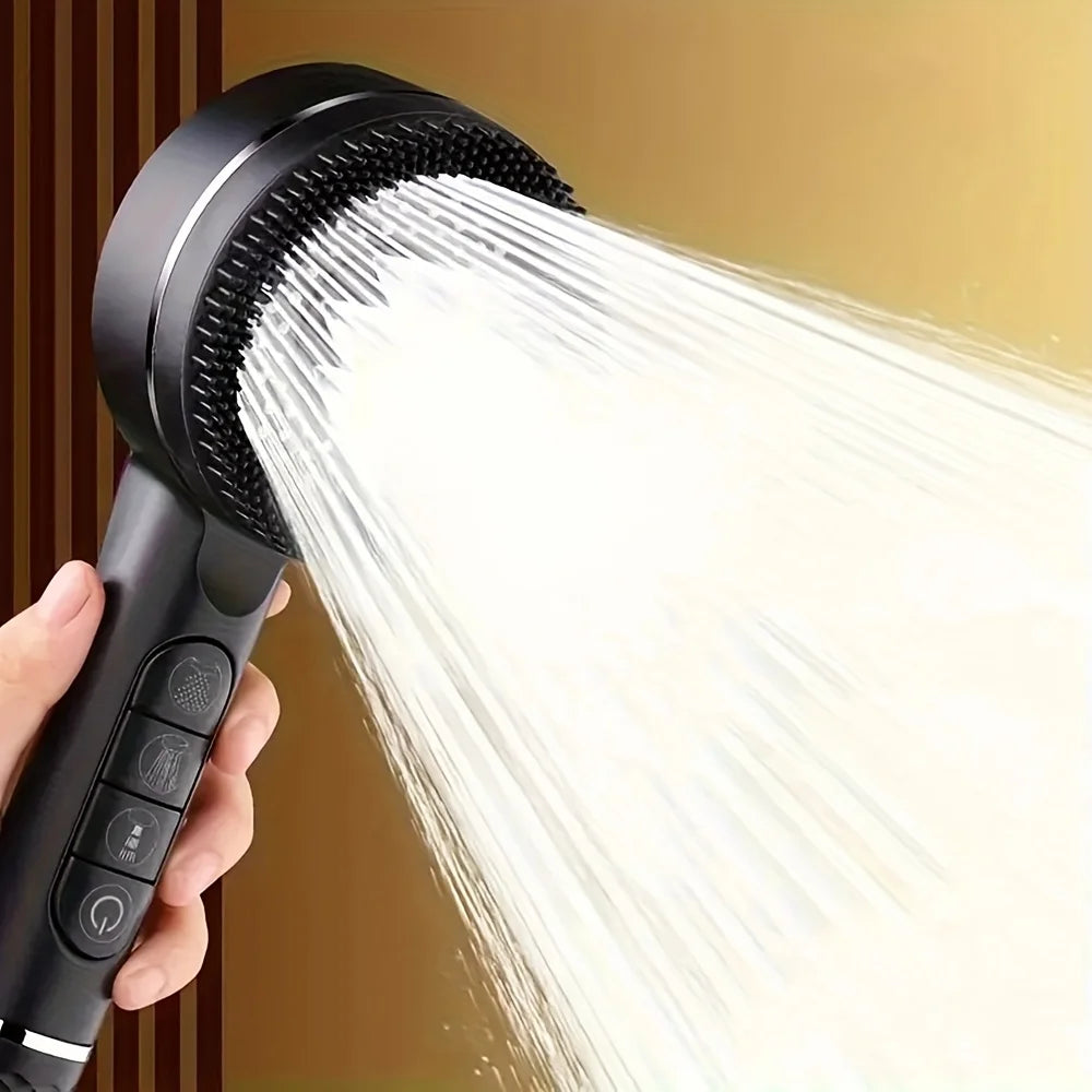 Premium Handheld Shower Head with 4 Modes & One-Key Water Stop | High-Pressure Shower Head with Hose for Luxurious Shower Experience 4