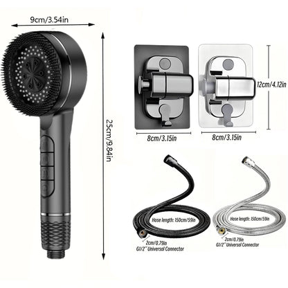 Premium Handheld Shower Head with 4 Modes & One-Key Water Stop | High-Pressure Shower Head with Hose for Luxurious Shower Experience 5