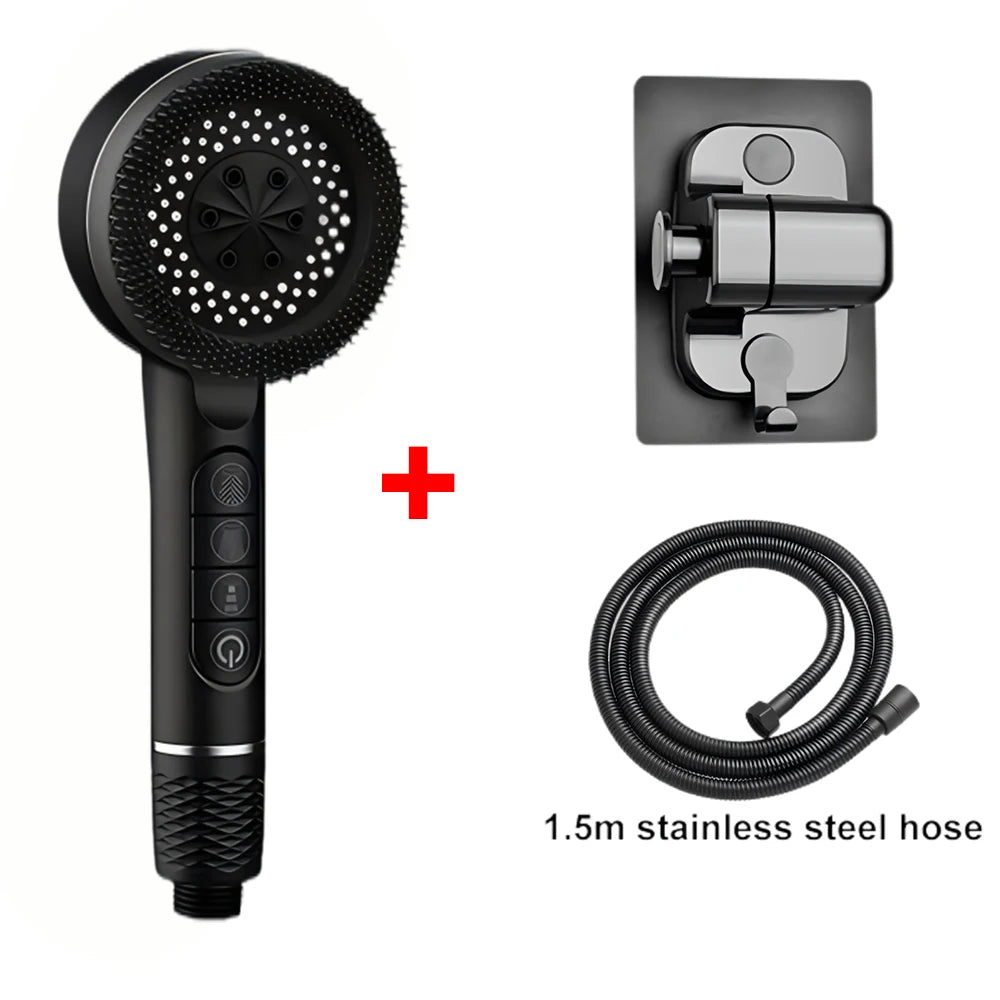 Premium Handheld Shower Head with 4 Modes & One-Key Water Stop | High-Pressure Shower Head with Hose for Luxurious Shower Experience 9