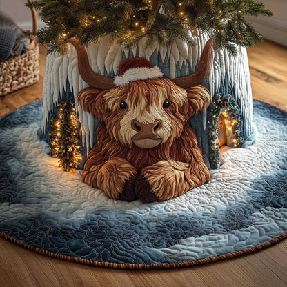 Quilted Tree Skirt Classic Design Durable Material Holiday Decor 0