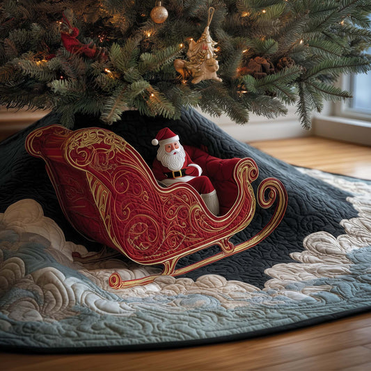 Quilted Tree Skirt Holiday Decor Durable Elegant Design 0