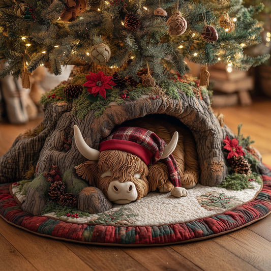 Quilted Tree Skirt Holiday Decor Durable Elegant Design 0