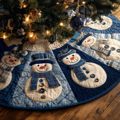 Quilted Tree Skirt Holiday Decor Durable Festive Charm 0
