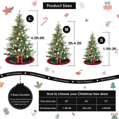 Quilted Tree Skirt Holiday Decor Durable Festive Charm 1