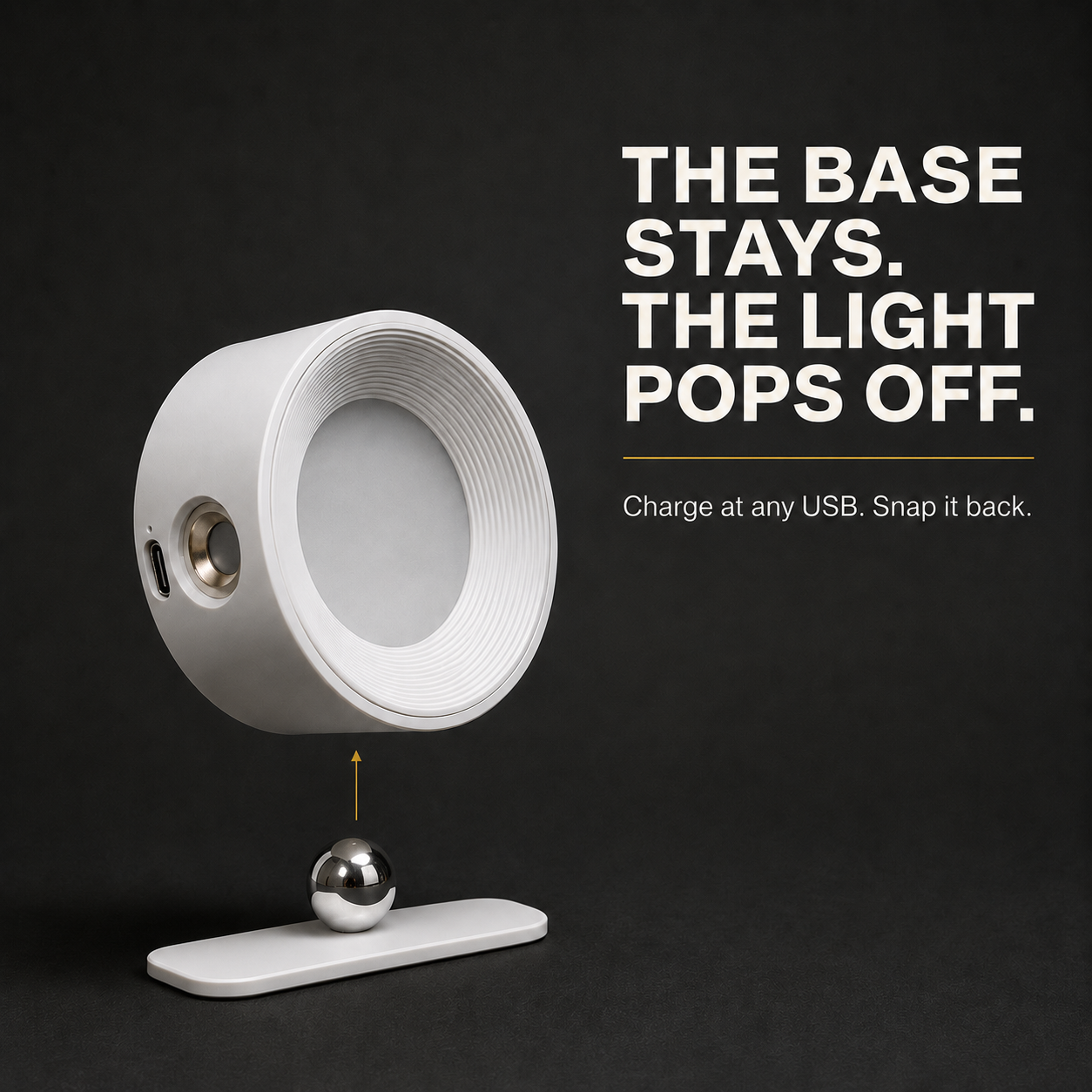 Reading Lamp 360° Adjustable Brightness Magnetic Cordless Design 2