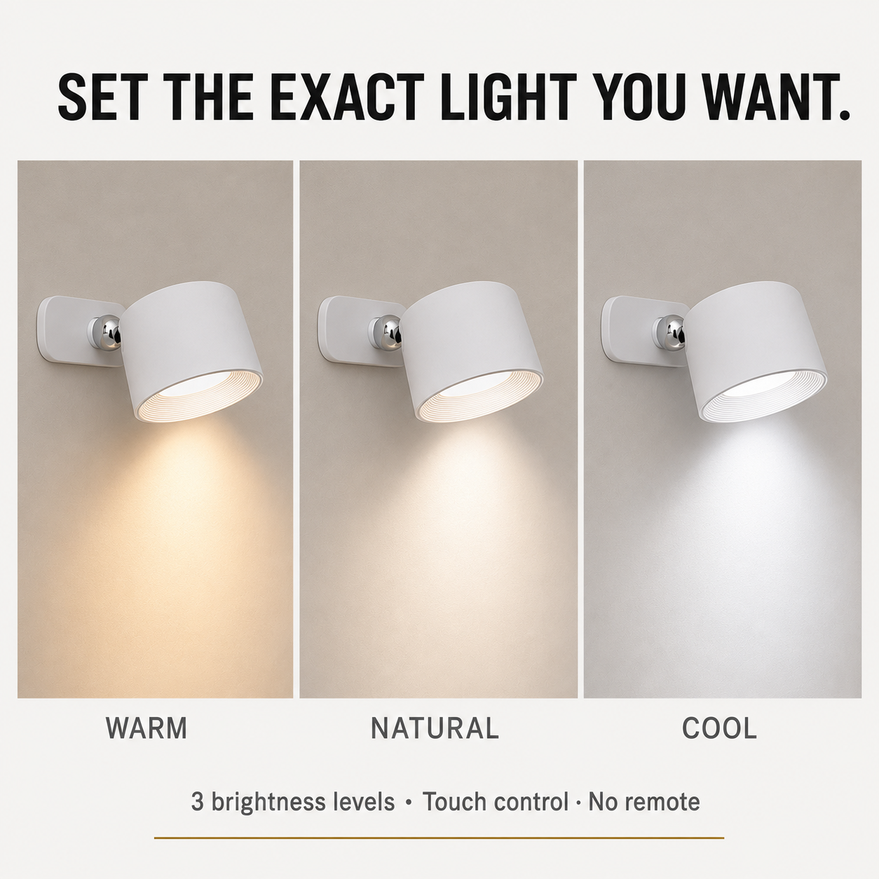 Reading Lamp 360° Adjustable Brightness Magnetic Cordless Design 7
