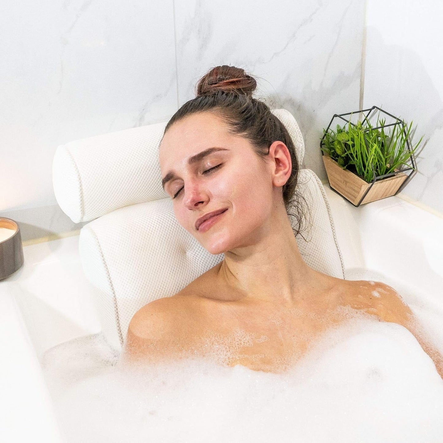 Relaxation Haven | Bath Pillow for Tub with Ergonomic Support | Comfortable Cushion for Pain Relief 0