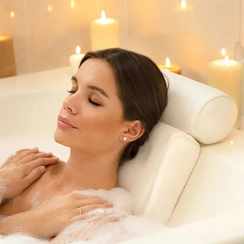 Relaxation Haven | Bath Pillow for Tub with Ergonomic Support | Comfortable Cushion for Pain Relief 2