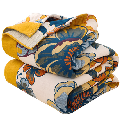 Reversible Floral Blanket | Ultra-Soft Cotton | Versatile All-Season Use 3