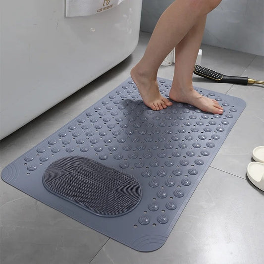 SafeGrip | Non-Slip Shower Mat with Built-In Foot Scrubber | Enhanced Safety for All 0