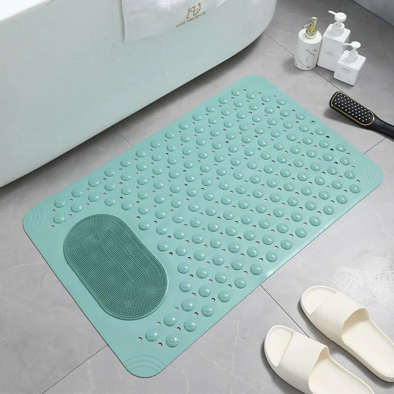 SafeGrip | Non-Slip Shower Mat with Built-In Foot Scrubber | Enhanced Safety for All 5