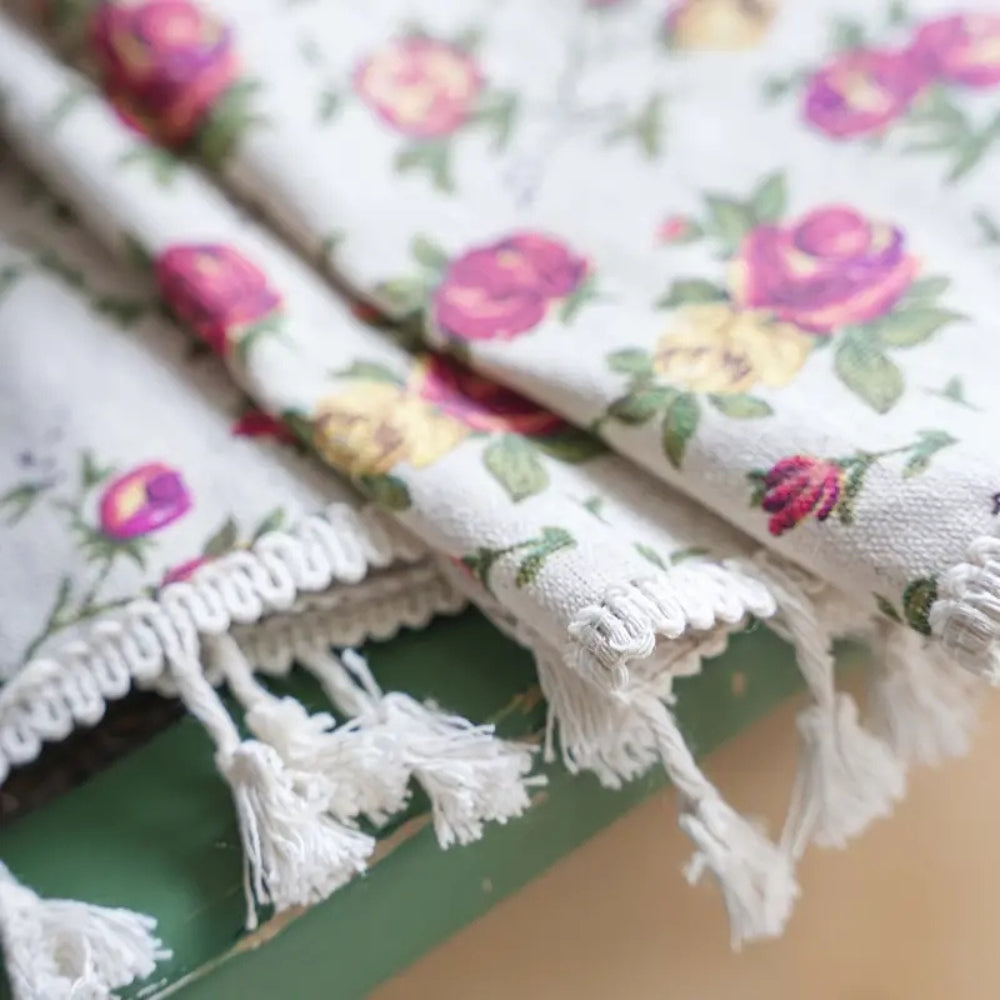 Sheer Floral Curtain Semi-Sheer Cotton Blend for Cozy Living Room 4