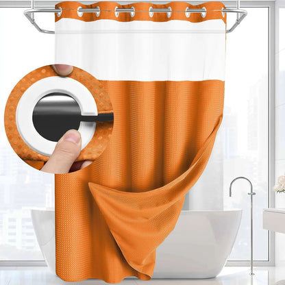 Shower Curtain Double Layer Waterproof Easy Install for Modern Bathrooms 11
