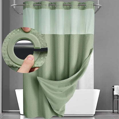 Shower Curtain Double Layer Waterproof Easy Install for Modern Bathrooms 20