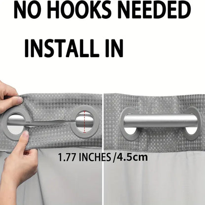 Shower Curtain Double Layer Waterproof Easy Install for Modern Bathrooms 4