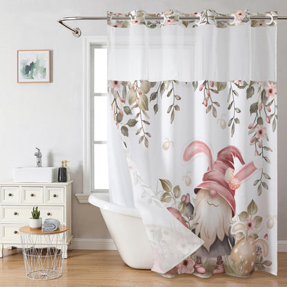 Snap-In Waterproof Shower Curtain No Hooks Needed | Designer Patterns | 3 Sizes
