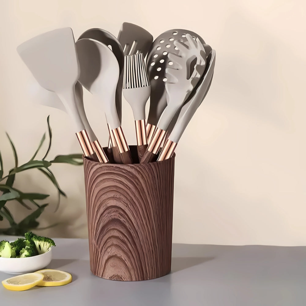 Silicone Cooking Utensils Set 10 Pieces Heat Resistant Durable 1