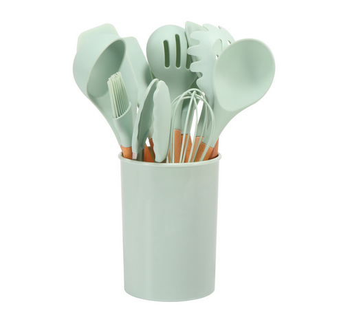Silicone Cooking Utensils Set 12-Piece Heat Resistant Eco-Friendly 10