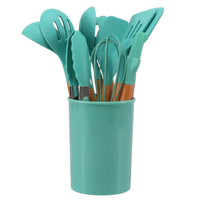 Silicone Cooking Utensils Set 12-Piece Heat Resistant Eco-Friendly 11