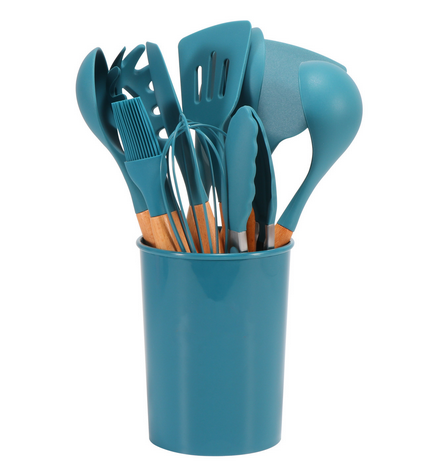 Silicone Cooking Utensils Set 12-Piece Heat Resistant Eco-Friendly 7