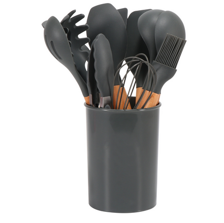 Silicone Cooking Utensils Set 12-Piece Heat Resistant Eco-Friendly 8