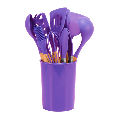 Silicone Cooking Utensils Set 12-Piece Heat Resistant Eco-Friendly 9