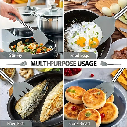 Silicone Kitchen Utensil Set 3-Piece Heat Resistant Easy Clean 2