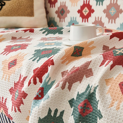 Sofa Cover Durable Microfiber Geometric Design for Cozy Decor 5
