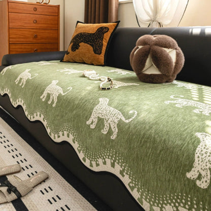 Sofa Cover Microfiber Blend Non-Slip Wavy Pattern for Comfort 0