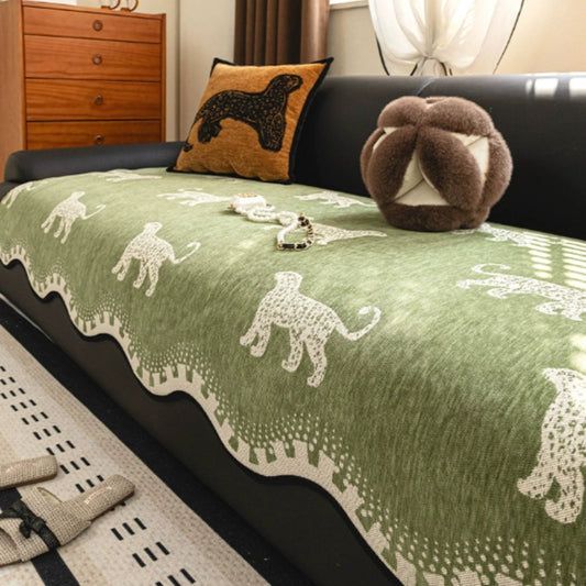 Sofa Cover Microfiber Blend Non-Slip Wavy Pattern for Comfort 0