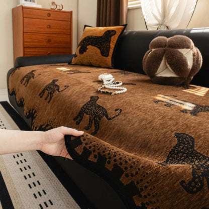 Sofa Cover Microfiber Blend Non-Slip Wavy Pattern for Comfort 1
