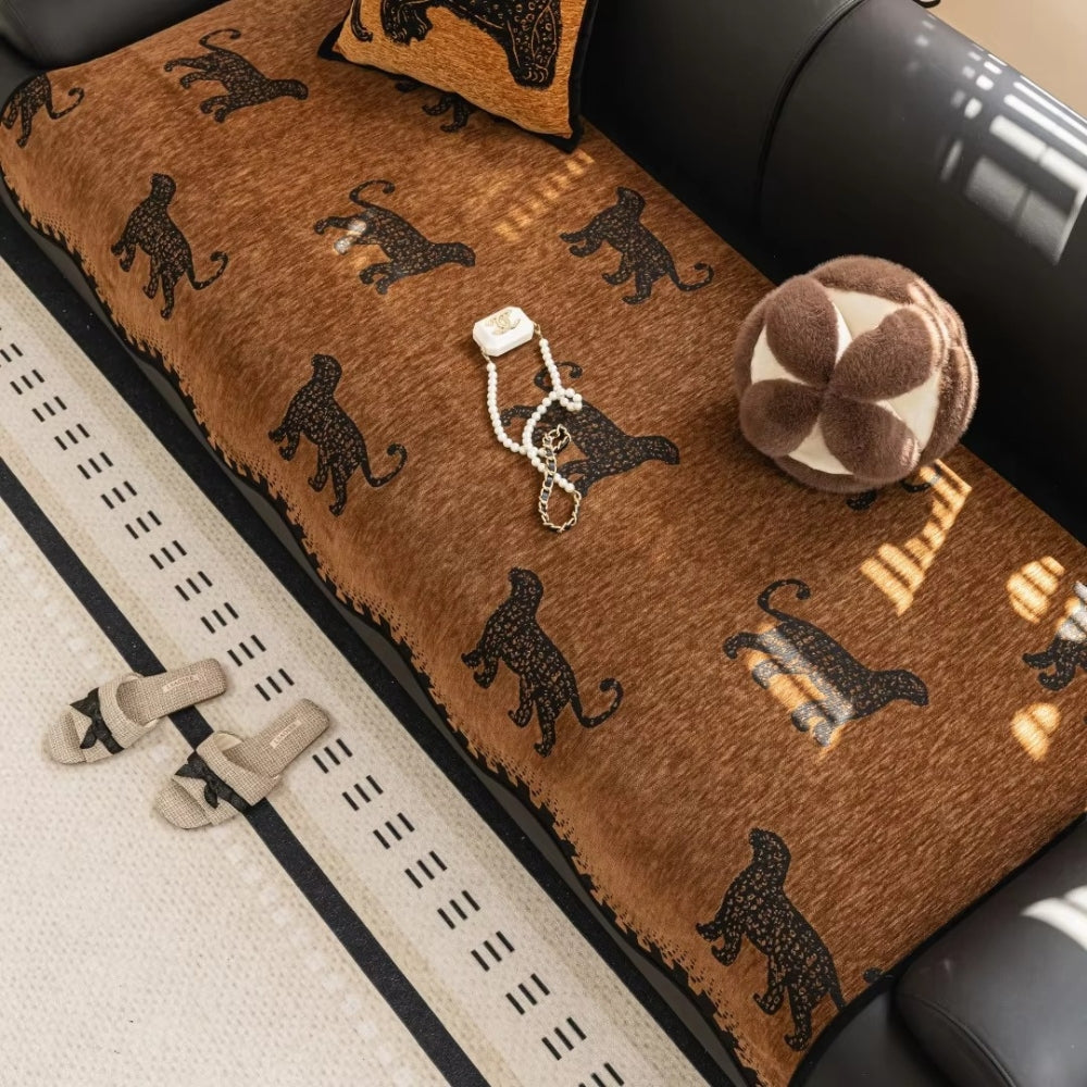 Sofa Cover Microfiber Blend Non-Slip Wavy Pattern for Comfort 4