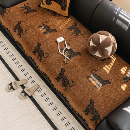 Sofa Cover Microfiber Blend Non-Slip Wavy Pattern for Comfort 4