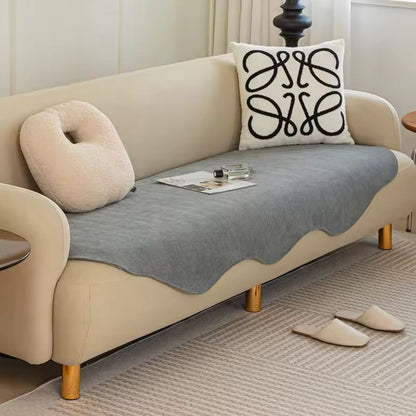 Sofa Cover Plush Microfiber Non-Slip All-Season Comfort 2