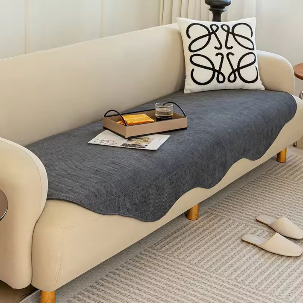 Sofa Cover Plush Microfiber Non-Slip All-Season Comfort 4